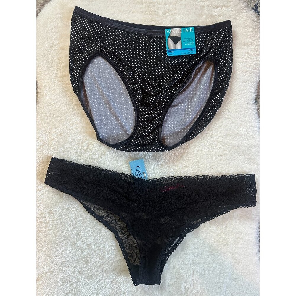 Two pairs of women's plus size 2XL panties NWT Vanity Fair NEW